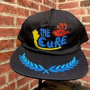 The Cure Black Baseball Adjustable Snapback Hat